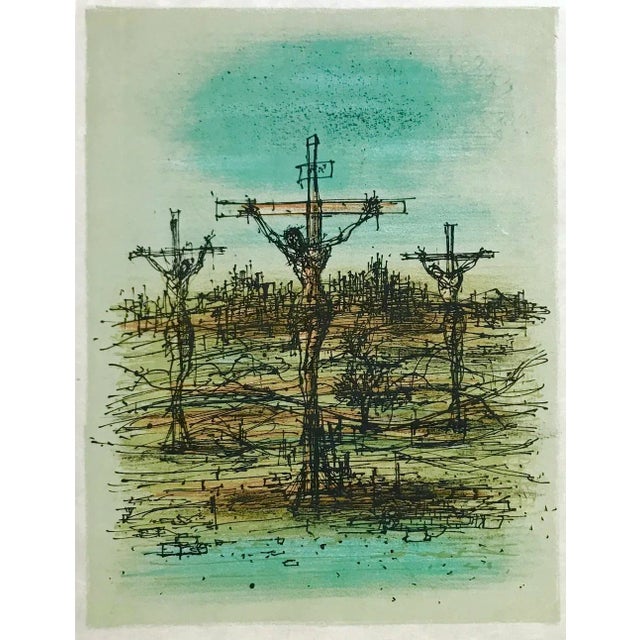 Artist: Jean Carzou Country: France Title: Untitled 4 Medium: Original Lithograph Marks: Not signed, not numbered Paper:...
