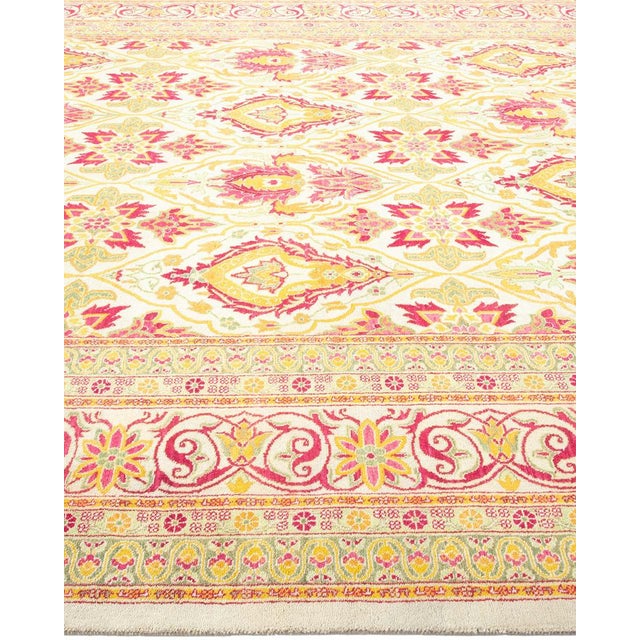 Mogul Collection Hand-Knotted Area Rug - Ivory 8' 0" x 10' 1" For Sale - Image 4 of 9