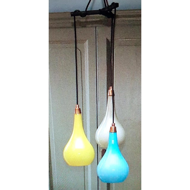 1960s Murano Triple Ceiling Lamp, 1960s For Sale - Image 5 of 5