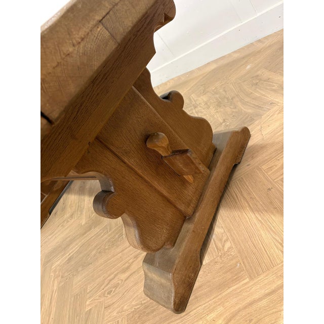 French Oak Extendable Farmhouse Dining Table, 1920s For Sale - Image 3 of 11