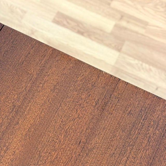Brown Mahogany Dining Table with 3 Extensions in the style of Arne Vodder, Denmark, 1950s-1960s For Sale - Image 8 of 11