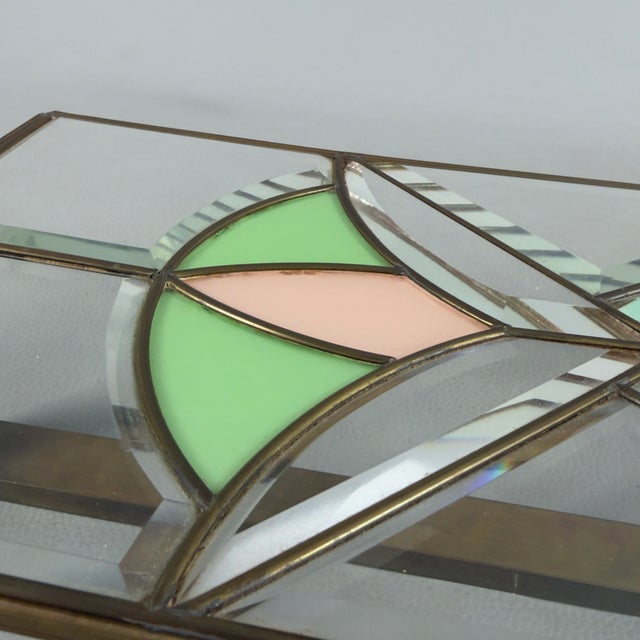 Metal Liberty Wall Lamp in Brass and Cut Glass, 1950s For Sale - Image 7 of 10