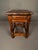 Pair of American Country English pine side tables, circa 1920s, featuring a warm walnut finish and timeless craftsmanship....