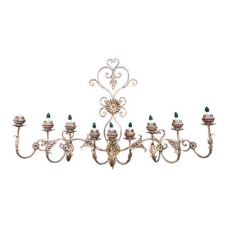 Early 21st Century Iron Gilt French Candelabra Wall Chandelier Lamp For Sale