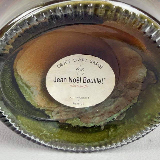 Glass Artistic Glass Vase by Jean Noël Bouillet, 1980s For Sale - Image 7 of 15