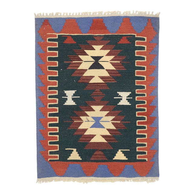 Vintage Persian Shiraz Kilim Rug - 02'03 X 03'00 For Sale