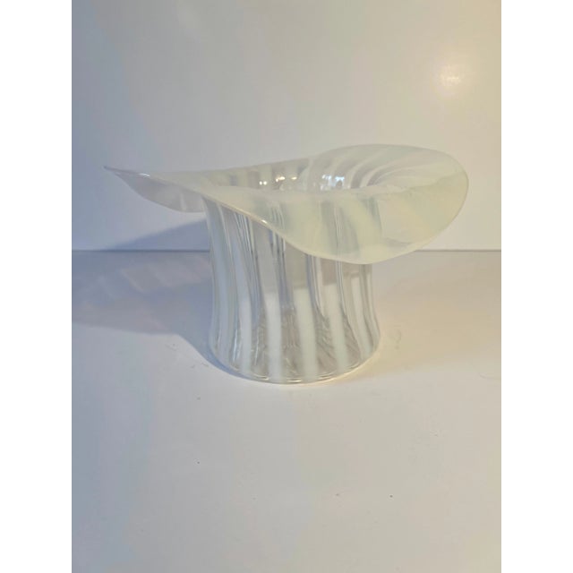 Glass Murano Glass Striped Top Hat for Chilling Wine or Champagne For Sale - Image 7 of 7