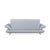 Leather Three-Seater Blue Ice Blue Manual Function Sofa by Koinor Rossini For Sale - Image 14 of 16