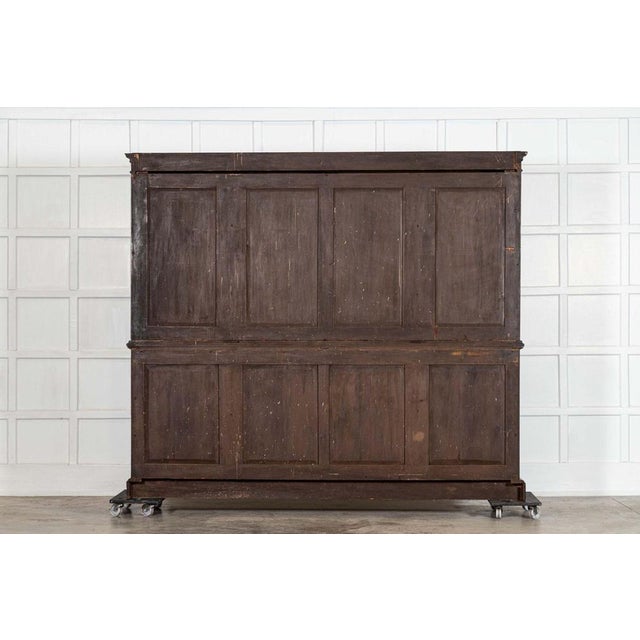 Large English Inlaid Mahogany Library Bookcase from Maple & Co., 19th Century For Sale - Image 16 of 17