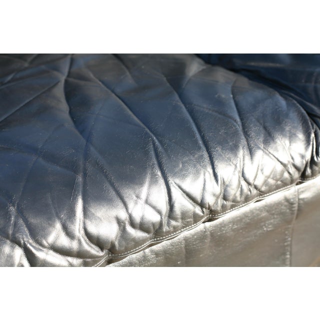 Black Leather Sofa by De Pas, D'Urbino and Lomazzi for Cinna, France, 1980s For Sale - Image 17 of 18