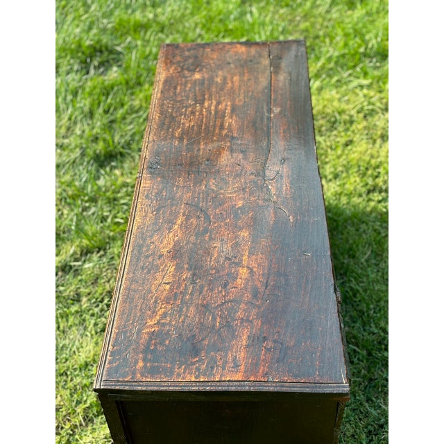 17th Century Charles II Carved Oak Coffer For Sale - Image 9 of 10