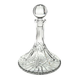 Late 20th Century Tyrone Crystal Antrim Glens Irish Lead Crystal Ship's Decanter For Sale