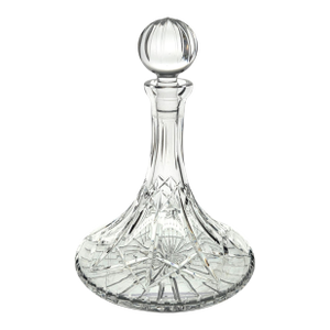 Late 20th Century Tyrone Crystal Antrim Glens Irish Lead Crystal Ship's Decanter