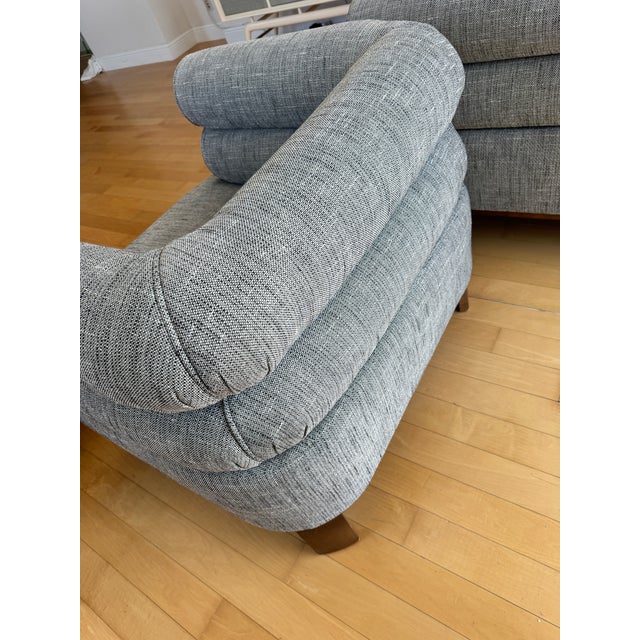 2020s Brigette Romanek for Mitchell Gold + Bob Williams Art Deco Modern Lucy Armchairs (Pair) For Sale - Image 5 of 9