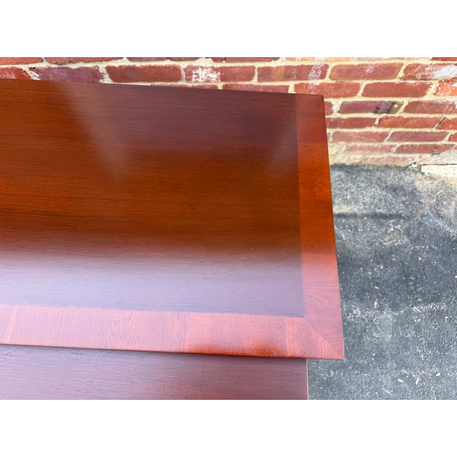 Hekman Furniture Pair of L Hekman Copley Place Georgian Chippendale Style Inlaid Mahogany Chest of Drawers / Nightstands For Sale - Image 4 of 18