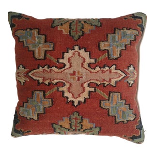 Contemporary Pillow Made with Vintage Navajo Kilim Fragment For Sale