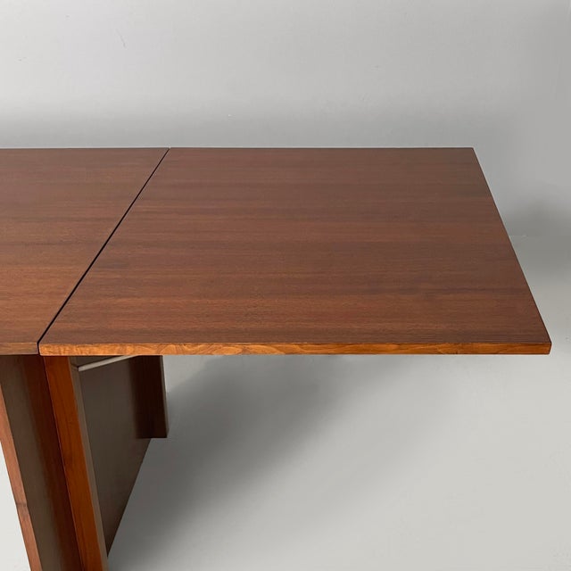Wood Vintage Italian Extendable Wooden Dining Table from Poggi, 1970s For Sale - Image 7 of 16