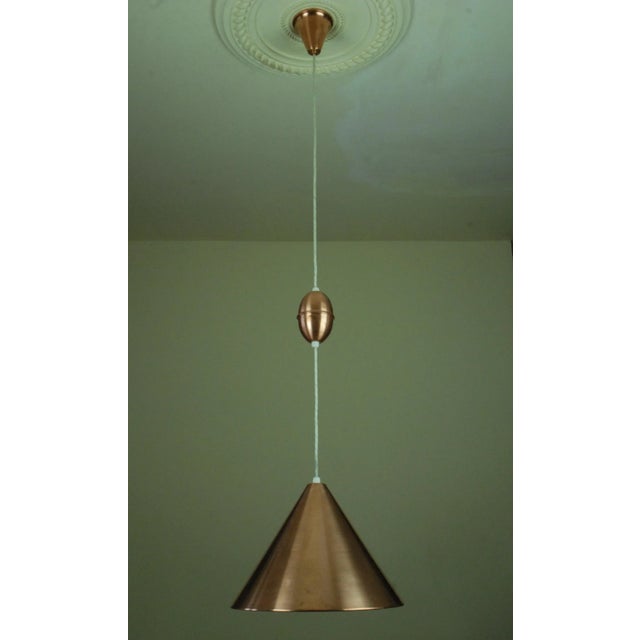 Metal Rise and Fall Copper Billiard Pendant Lamp from Louis Poulsen & Co. A/S, 1960s For Sale - Image 7 of 12