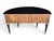 Vintage Hollywood Regency Demi-Lune Server in Ebonized Wood With Brass Accents For Sale - Image 10 of 10