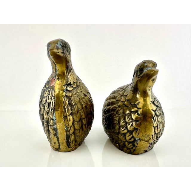 Mid Century Sold Brass Pheasants, a Pair For Sale In Little Rock - Image 6 of 10