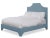 Modern Kit Full/Double Bedframe, Blue Velvet For Sale - Image 3 of 4