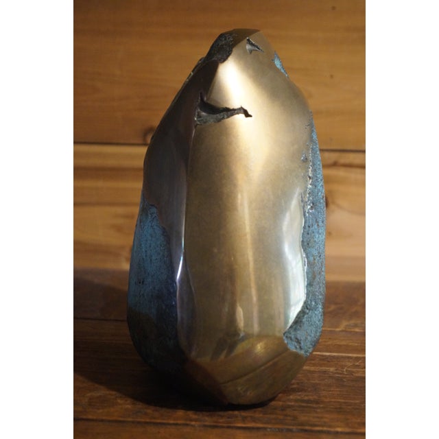 Blue 1980s Taos New Mexico Artist Clarke Jensen Bronze Sculpture For Sale - Image 8 of 17