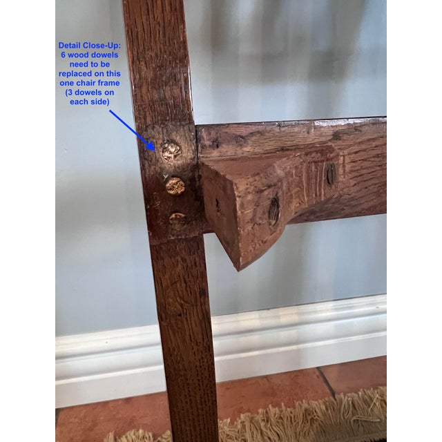 English Expanding Wind Out Dining Table With Joseph Fitter Screw Expander (Late 19th Century) & 5 Chairs For Sale - Image 15 of 15