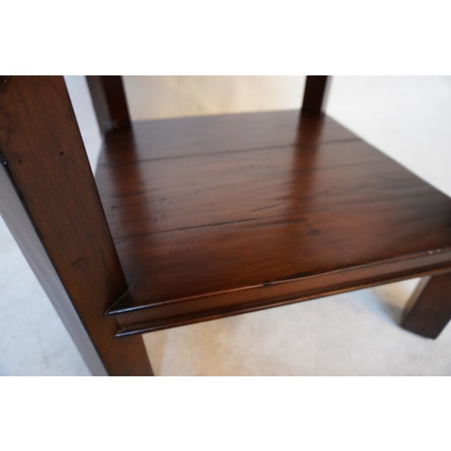 Traditional Round Wood Side Table With Lower Shelf For Sale - Image 10 of 16