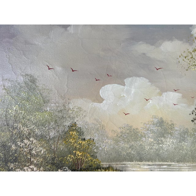 70's Charles Manning Impressionist Oil on Canvas Painting, Signed For Sale - Image 10 of 12