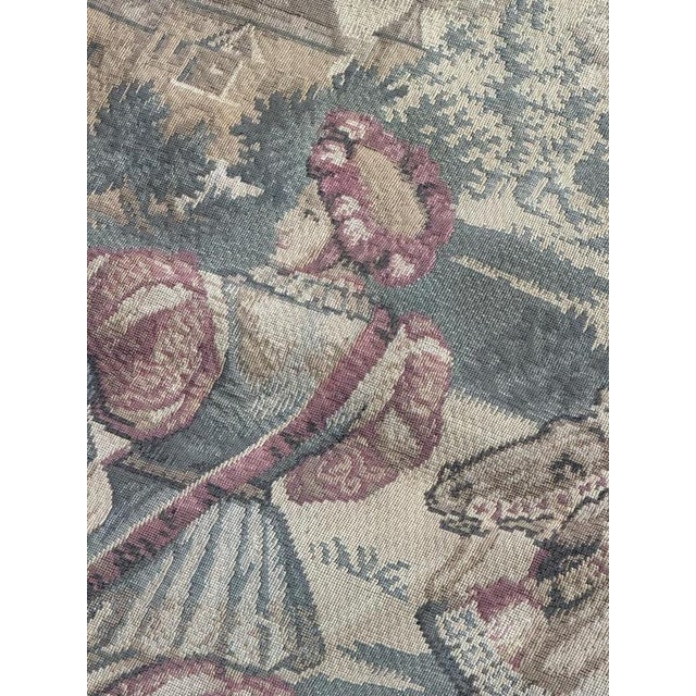 Mid-Century French Jacquard Tapestry with Noble or Princely Hunt Scene, 1950s For Sale - Image 14 of 18