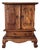Vintage Balinese Hand Carved Hardwood Jewelry Armoire Cabinet For Sale