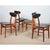 Vintage Scandinavian Wooden Chairs, 1960s, Set of 4, in Good conditions. Designed 1960 to 1969