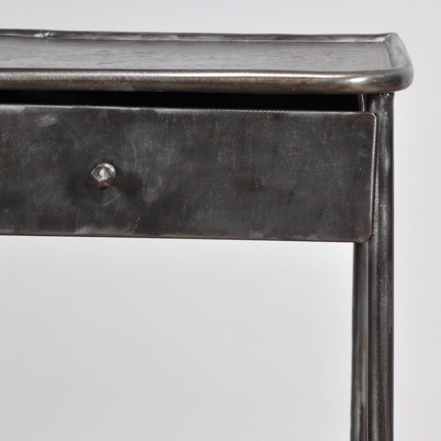 Metal Vintage Iron Bedside Table, 1910s For Sale - Image 7 of 12