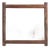 1980s Rustic Ranch Distressed Wood Square Vanity Mirror For Sale