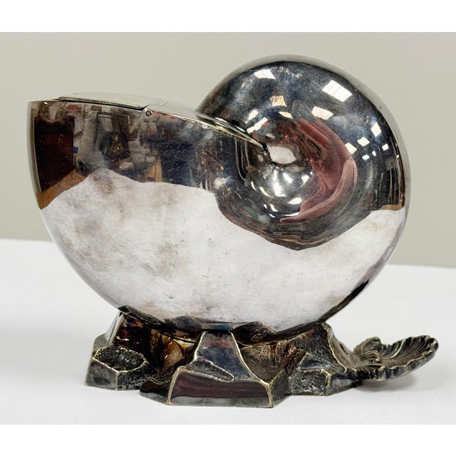 1880s English Silver Plated Nautilus Spoon Warmer For Sale In Kansas City - Image 6 of 11