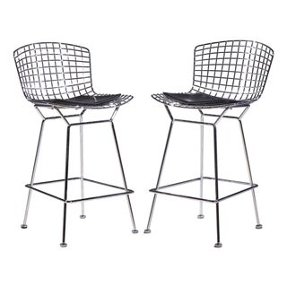 Harry Bertoia for Knoll Mid Century Chrome Counter Stools - Set of 4 For Sale