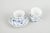 Royal Copenhagen Blue Fluted Plain, set of three coffee cups with saucers. Three coffee cups with matching saucers in...