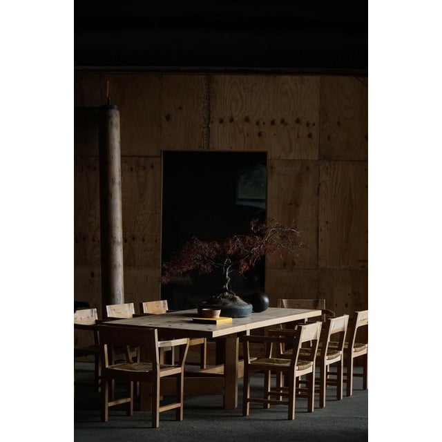 Danish Dining Chairs in Pine and Woven Paper Cord by Tage Poulsen, 1970s, Set of 8 For Sale - Image 17 of 18