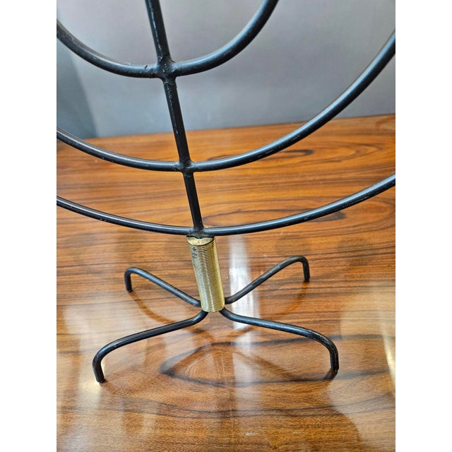 Mid-Century Modern Svend Aage Holm Sørensen Steel and Brass Menorah, Danish Mid-Century Modern, 1960s For Sale - Image 3 of 9