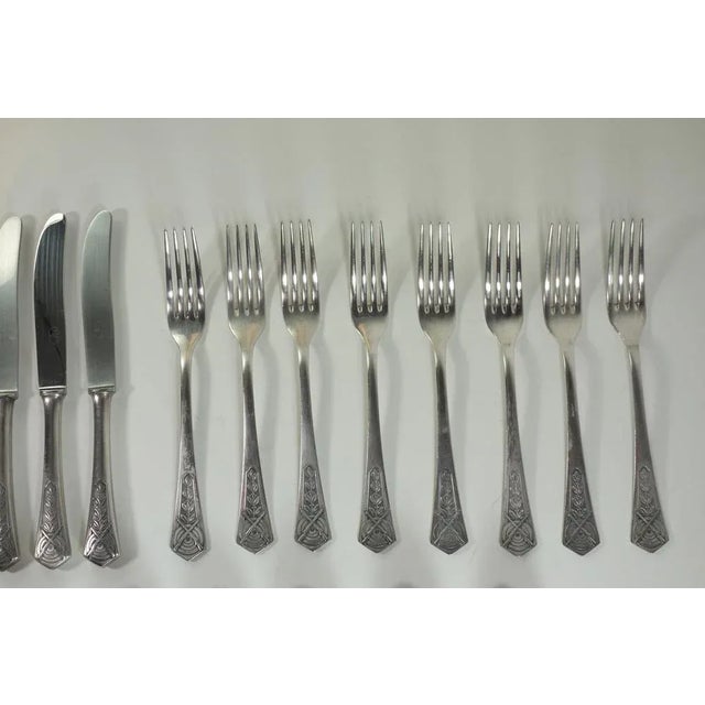 Antique German Cutlery Set from Peka, Set of 24 For Sale - Image 4 of 11