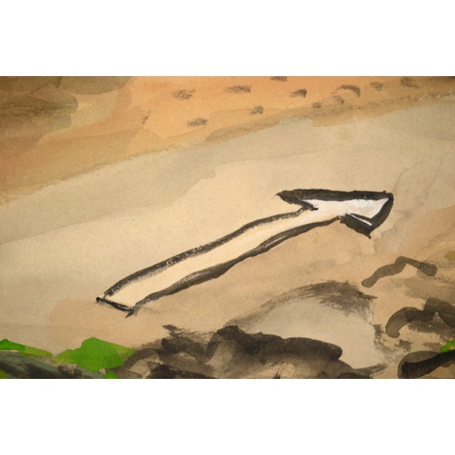 Mid 20th Century Oakland Industrial Landscape Watercolor Painting by Polly Wagener For Sale In Monterey, CA - Image 6 of 11