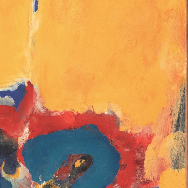 Yellow 'Study in Marigold and Indigo, 1960' by Ruth Francken, Abstract Expressionist, New York, Paris, Oxford For Sale - Image 8 of 10