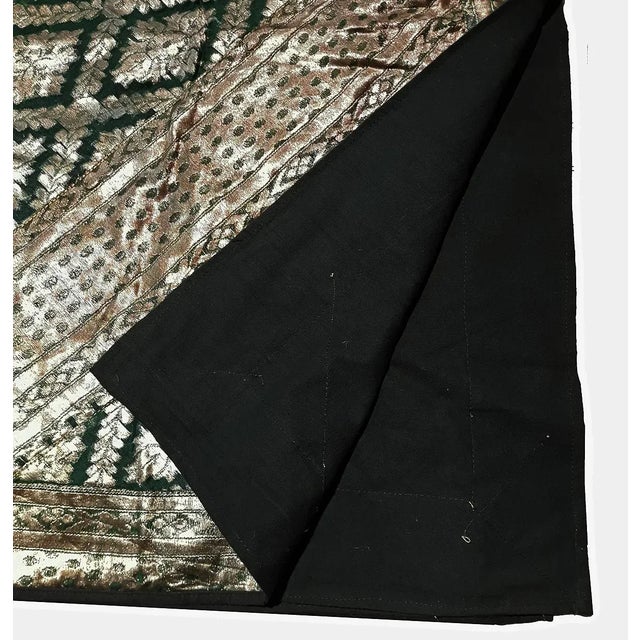 Late 20th Century Brocade Silk Kantha Throw For Sale - Image 11 of 12
