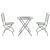 Metal Belen 3 Piece Bistro Set - Antique Dark Green For Sale - Image 7 of 8