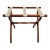 Vintage Scheibe Folding Wooden Luggage Rack With Floral Tapestry Straps For Sale