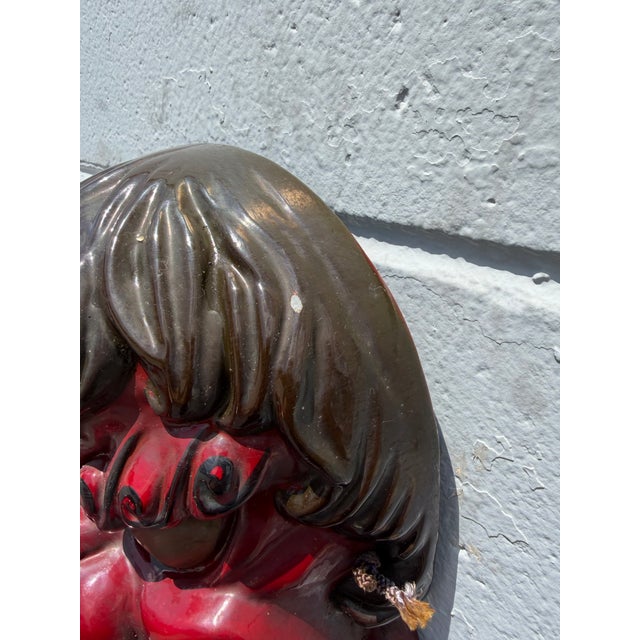 Add a powerful touch of Japanese folklore and striking visual style to your wall decor with this vintage Tengu (Daitengu)...