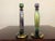 Blown Glass Candlestick Holders Signed by David Garcia For Sale - Image 4 of 12