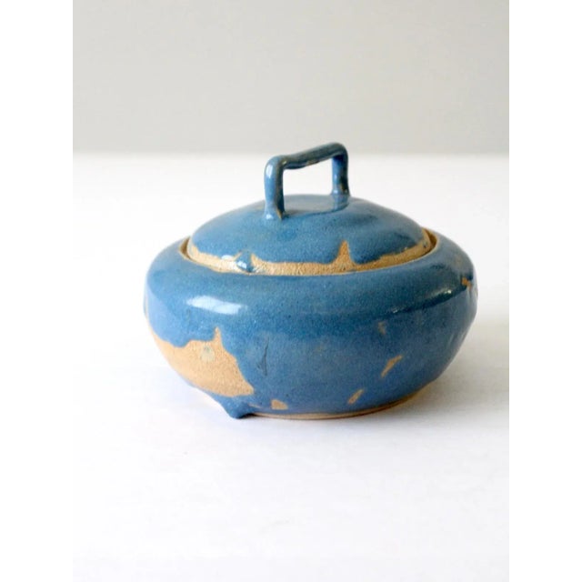 Ceramic Vintage Studio Pottery Bowl With Lid For Sale - Image 7 of 10
