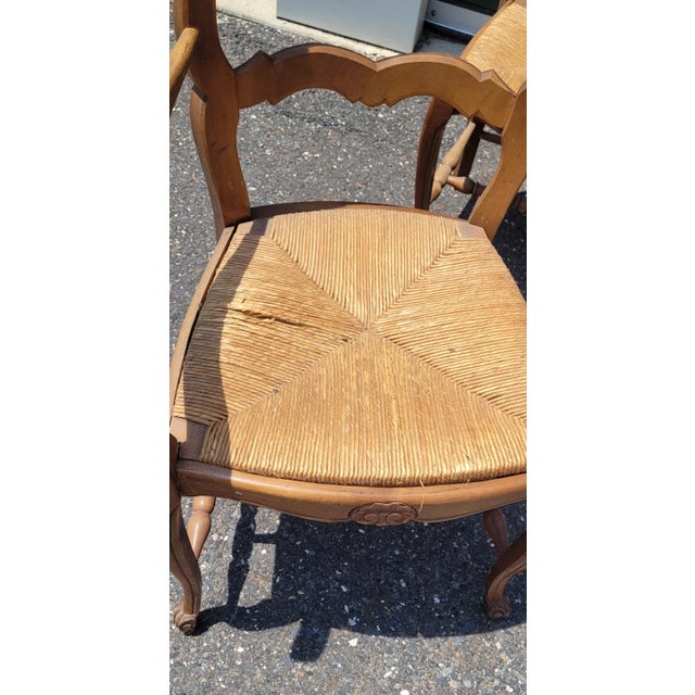 6 Country French Shell Carced Dining Chairs For Sale In Philadelphia - Image 6 of 11