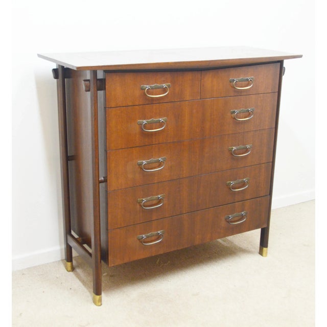 Chest of Drawers by Baker Furniture. Store item #476. It features six drawers and brass hardware.